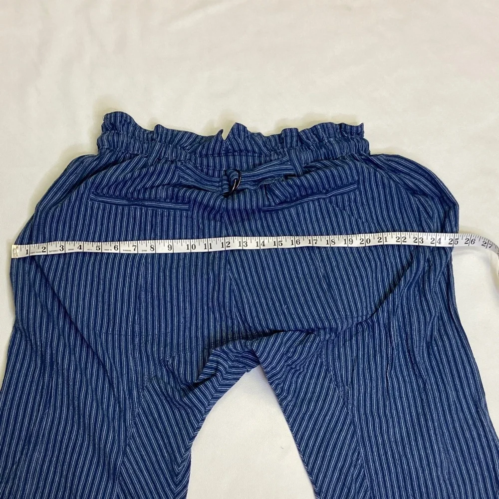 Free People Blue Paper Bag Runyon Harem Pinstripe Jeans Size XS EUC - Picture 13 of 14